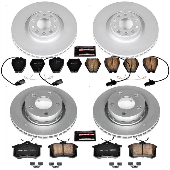 PowerStop Genuine Geomet Coated Rotor and Carbon-Fiber Ceramic Brake Pad Kit