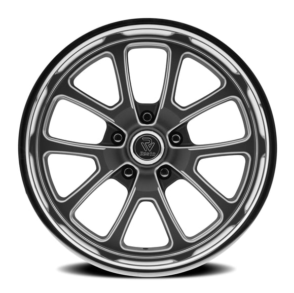 17x7 Resto Laguna Gun Metal Diamond Cut Lip 5x120.7 ET0 CB72.69 Wheel