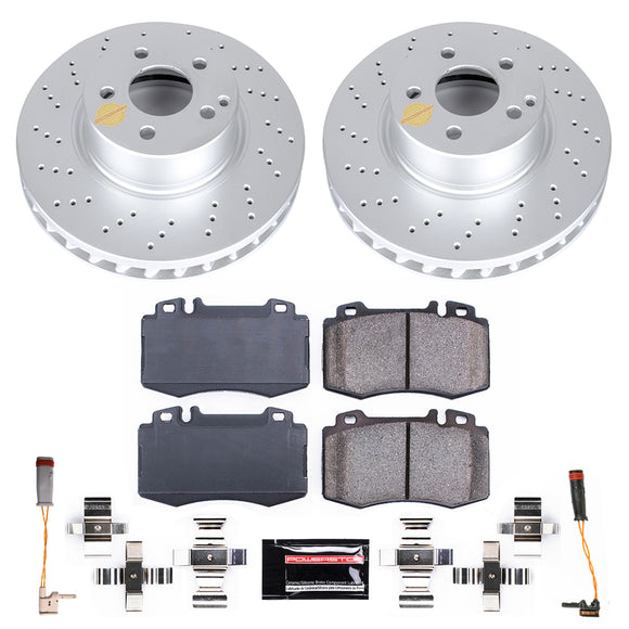 PowerStop Genuine Geomet Coated Rotor and Carbon-Fiber Ceramic Brake Pad Kit