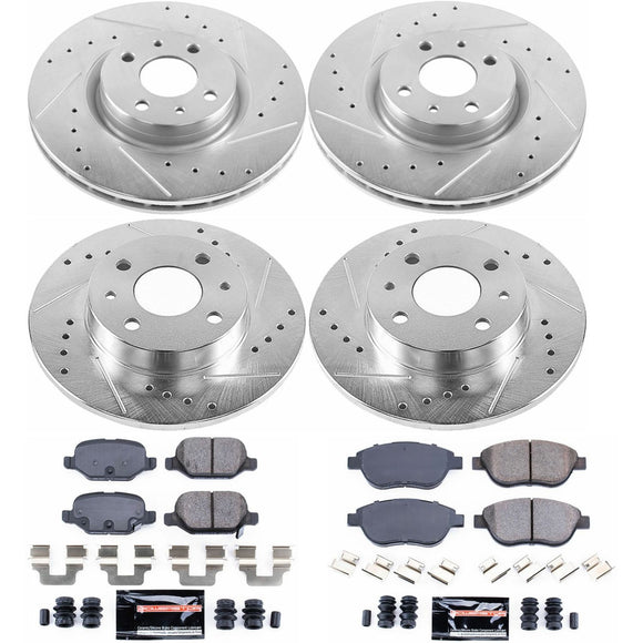 PowerStop Z23 Daily Driver Carbon-Fiber Ceramic Brake Pad and Drilled & Slotted