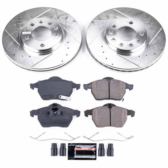 PowerStop Z23 Daily Driver Carbon-Fiber Ceramic Brake Pad and Drilled & Slotted