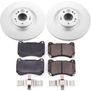 PowerStop Genuine Geomet Coated Rotor and Low-Dust Ceramic Brake Pad Kit