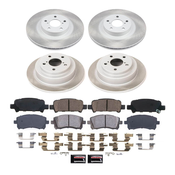 PowerStop Semi-Coated Rotor and Low-Dust Ceramic Brake Pad Kit