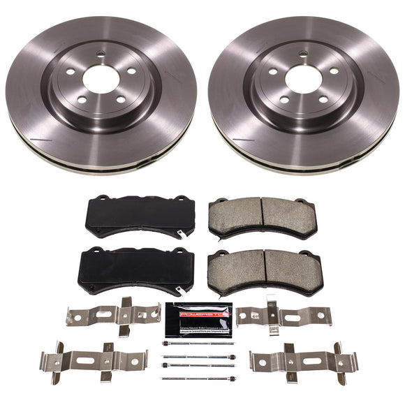 PowerStop OE Stock Replacement Low-Dust Ceramic Brake Pad and Rotor Kit