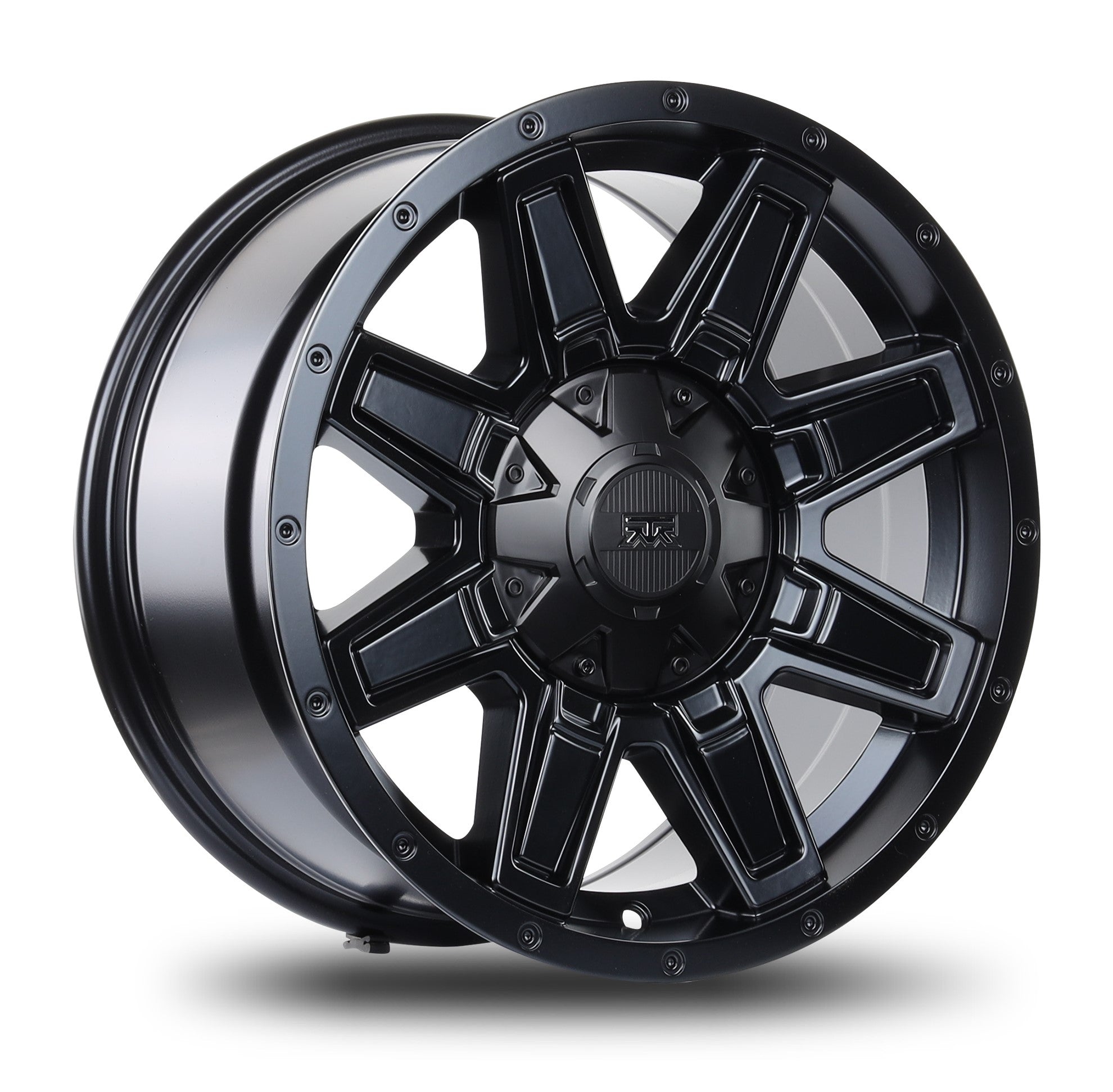 17x8.5 Mudder Trucker MT404 Deviant Black 5x127 5x5 5x139.7 5x5.5 -6 Wheel