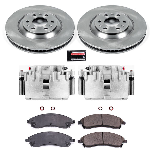 PowerStop OE Stock Replacement Low-Dust Ceramic Brake Pad, Rotor and Caliper Kit