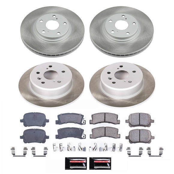 PowerStop Semi-Coated Rotor and Low-Dust Ceramic Brake Pad Kit