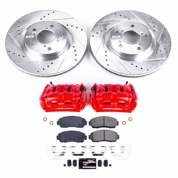 PowerStop Z23 Daily Driver Carbon-Fiber Ceramic Pads Drilled & Slotted Rotor & C
