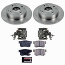 PowerStop OE Stock Replacement Low-Dust Ceramic Brake Pad, Rotor and Caliper Kit