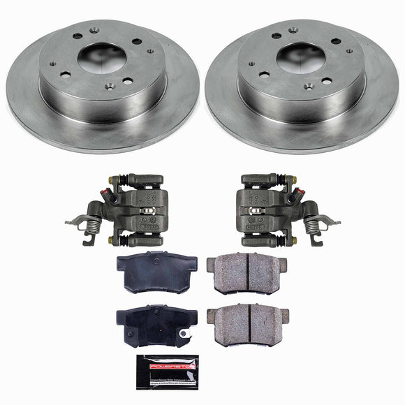PowerStop OE Stock Replacement Low-Dust Ceramic Brake Pad, Rotor and Caliper Kit