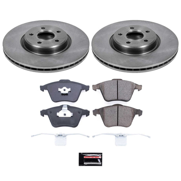 PowerStop OE Stock Replacement Low-Dust Ceramic Brake Pad and Rotor Kit