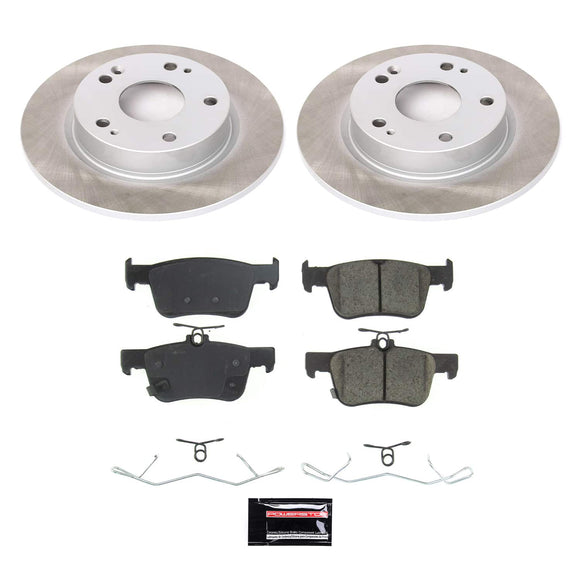 PowerStop Semi-Coated Rotor and Low-Dust Ceramic Brake Pad Kit