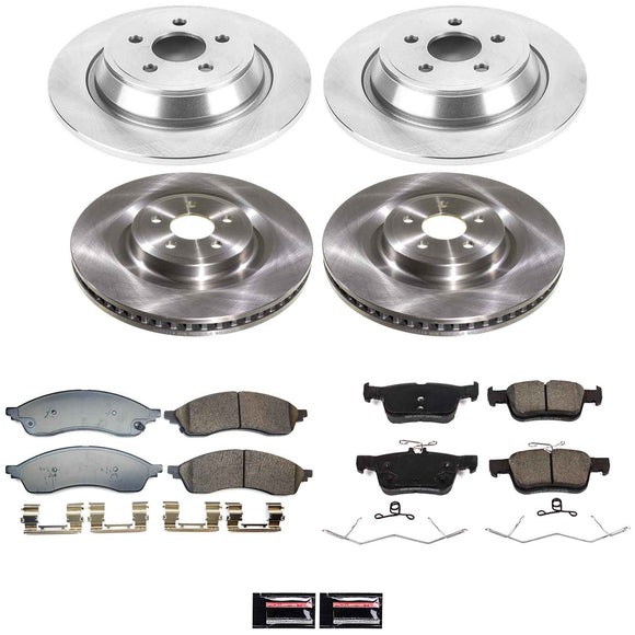 OE Stock Replacement Low-Dust Ceramic Brake Pad and Rotor Kit
