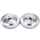 PowerStop Evolution Drilled Slotted Rotors Pair Front For INFINITI QX56