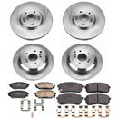 PowerStop OE Stock Replacement Low-Dust Ceramic Brake Pad and Rotor Kit