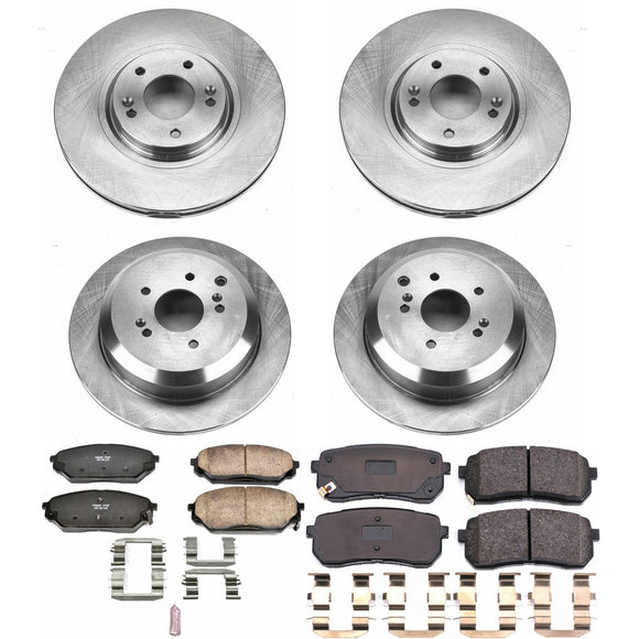 PowerStop OE Stock Replacement Low-Dust Ceramic Brake Pad and Rotor Kit