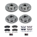 PowerStop OE Stock Replacement Low-Dust Ceramic Brake Pad and Rotor Kit