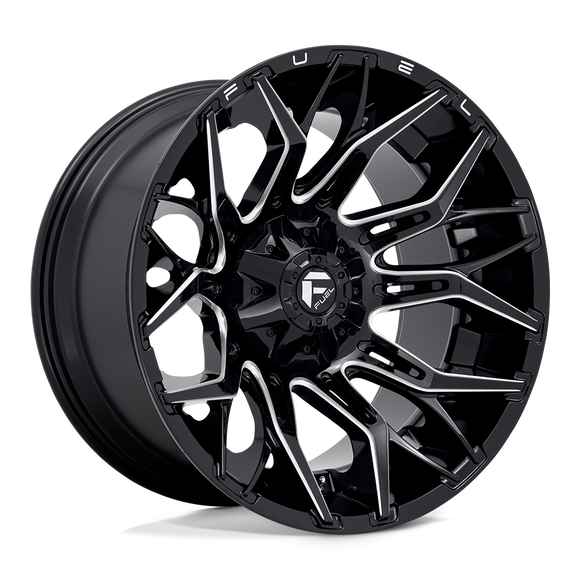 22x12 Fuel Off-Road D769 Twitch Gloss Black Milled 8x170 ET-44 CB125.1 Wheel Rim