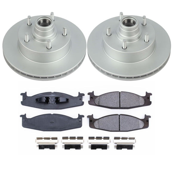PowerStop Genuine Geomet Coated Rotor and Low-Dust Ceramic Brake Pad Kit