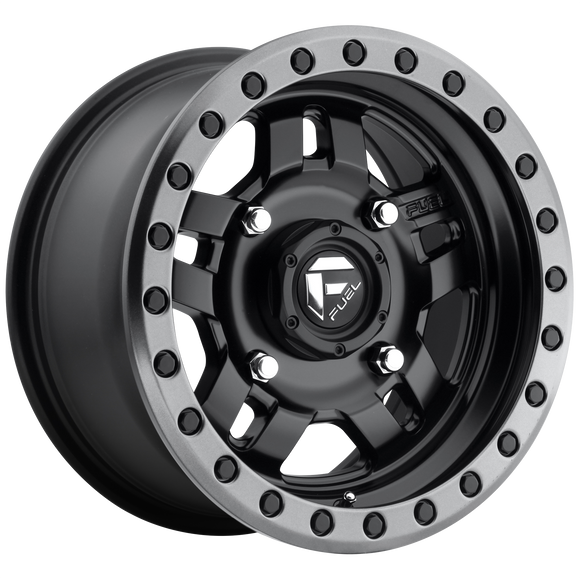 14X7 Fuel UTV D557 Anza Matte Black Gun Metal Ring 4X156 ET38 wheel/rim
