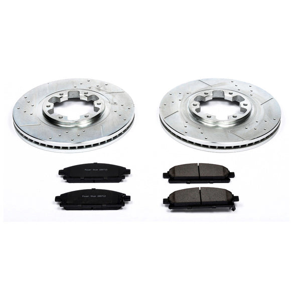PowerStop Z23 Daily Driver Carbon-Fiber Ceramic Brake Pad and Drilled & Slotted