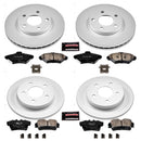 PowerStop Genuine Geomet Coated Rotor and Low-Dust Ceramic Brake Pad Kit