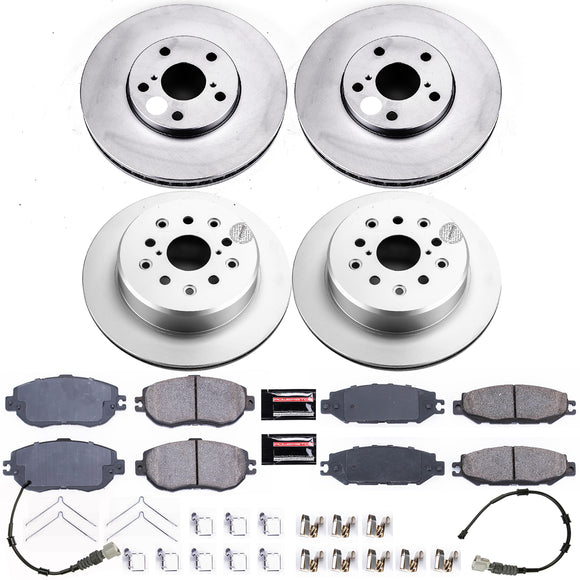 PowerStop Genuine Geomet Coated Rotor and Low-Dust Ceramic Brake Pad Kit