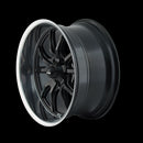 18x8 Ridler 650 Matte Black/Polished Lip Wheel/Rim 5x120.65 5-120.65 18-8