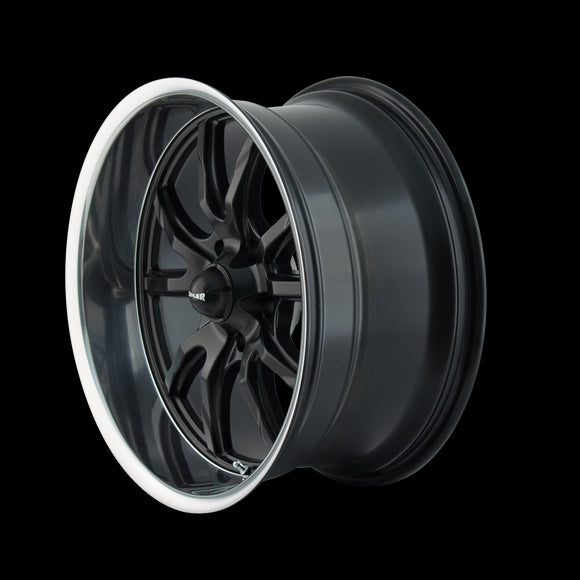 18x8 Ridler 650 Matte Black/Polished Lip Wheel/Rim 5x120.65 5-120.65 18-8