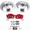 PowerStop Z26 Street Performance Ceramic Brake Pad, Drilled Slotted Rotor, and C