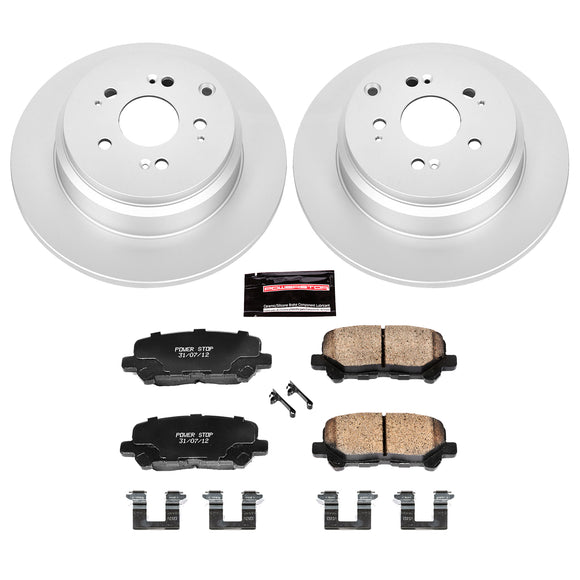 PowerStop Genuine Geomet Coated Rotor and Low-Dust Ceramic Brake Pad Kit