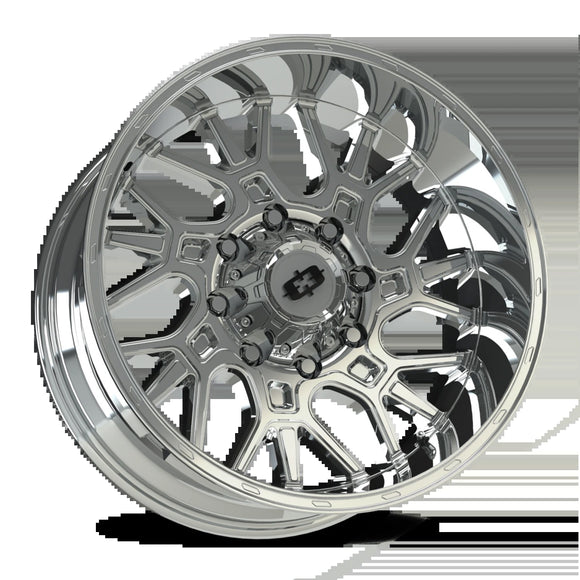 22x10 Vision 404 Brawl Chrome Wheel 8x180 ET-19 CB124.2