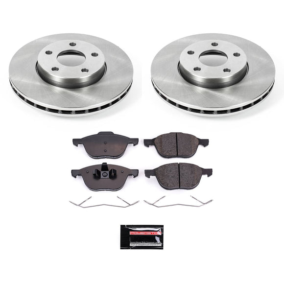 PowerStop OE Stock Replacement Low-Dust Ceramic Brake Pad and Rotor Kit