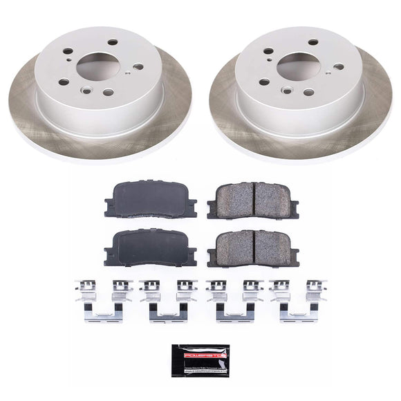 PowerStop Semi-Coated Rotor and Low-Dust Ceramic Brake Pad Kit