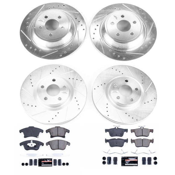 PowerStop Z23 Daily Driver Carbon-Fiber Ceramic Brake Pad and Drilled & Slotted