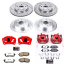 PowerStop Z26 Street Performance Ceramic Brake Pad, Drilled Slotted Rotor, and C