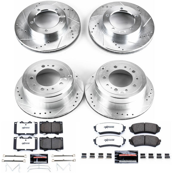 PowerStop Z36 Carbon-Fiber Ceramic Brake Pad with Drilled and Slotted Rotor Kit