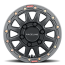 15x10 Raceline A14BG Alpha Black With Gunmetal Ring 5x114.3 ET25 Wheel