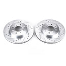 PowerStop Evolution Drilled Slotted Rotors Pair Front For Honda Civic