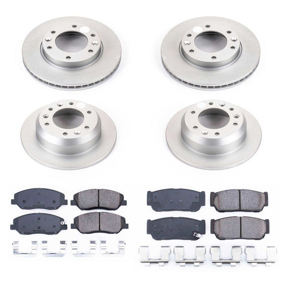 PowerStop Genuine Geomet Coated Rotor and Low-Dust Ceramic Brake Pad Kit