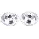 PowerStop Evolution Drilled Slotted Rotors Pair Rear For Hyundai Genesis