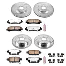 PowerStop Z36 Carbon-Fiber Ceramic Brake Pad with Drilled and Slotted Rotor Kit