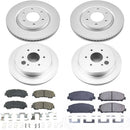 PowerStop Genuine Geomet Coated Rotor and Low-Dust Ceramic Brake Pad Kit
