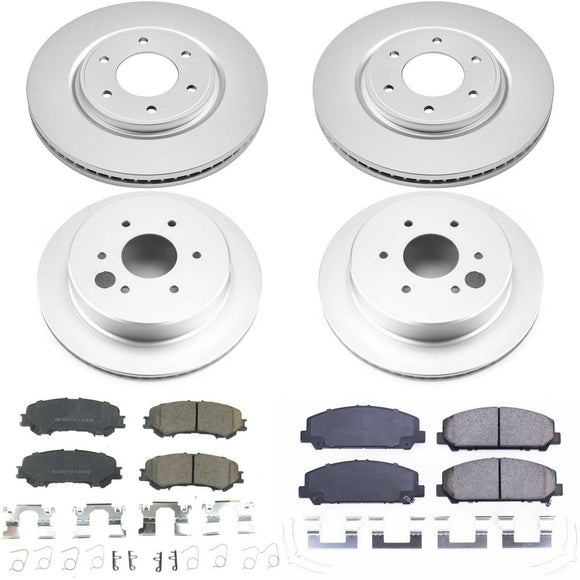 PowerStop Genuine Geomet Coated Rotor and Low-Dust Ceramic Brake Pad Kit