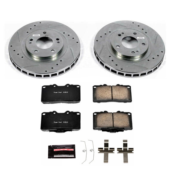 PowerStop Z23 Daily Driver Carbon-Fiber Ceramic Brake Pad and Drilled & Slotted