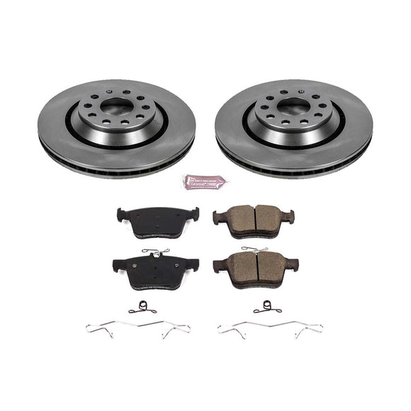 PowerStop OE Stock Replacement Low-Dust Ceramic Brake Pad and Rotor Kit