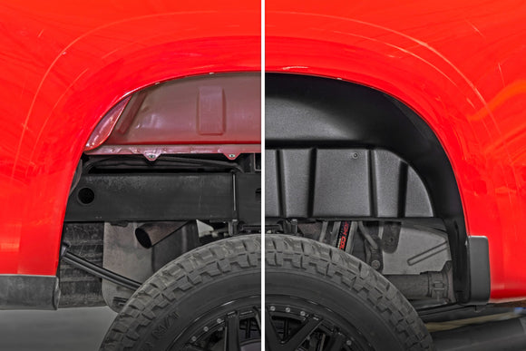 Rough Country Rear Wheel Well Liners For Chevy Silverado 1500 2WD 4WD 2019-2024