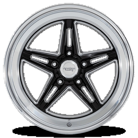 18X10 American Racing Vintage VN514 Groove Black 5X127 5X5 ET0 Wheel Rim