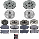 PowerStop OE Stock Replacement Low-Dust Ceramic Brake Pad, Rotor and Caliper Kit