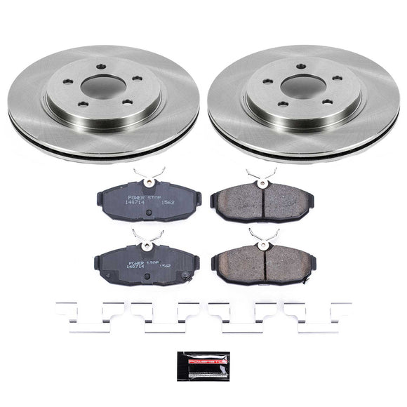 PowerStop OE Stock Replacement Low-Dust Ceramic Brake Pad and Rotor Kit